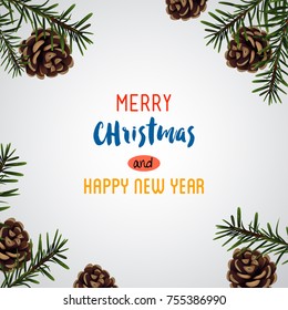 Tarjeta de felicitación de Navidad.Vector