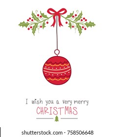 Christmas greeting card.Vector