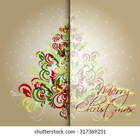 Christmas Greeting Card.Vector illustration