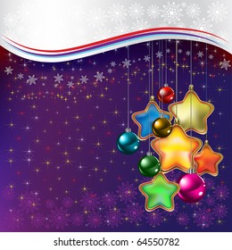 Christmas greeting with decoration