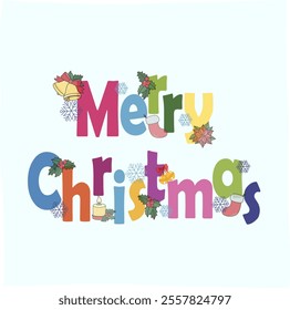 christmas greeting decoration, suitable for making christmas greeting cards