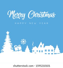 Christmas greeting design. Christmas design template, Social media ad, Square banner