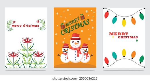 Christmas greeting elegant card vector set design. Luxury Christmas and happy new year holiday cover