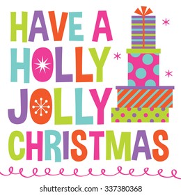 christmas greeting with festive design 