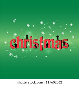 Christmas greeting or invitation card