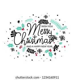 Christmas Greeting lettering design