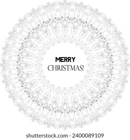 Christmas Greeting Mandala Design geometric black gradient art