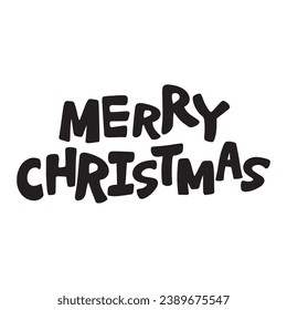 Christmas Greeting with Merry Christmas letter vector design