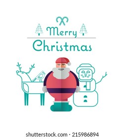 Mensaje de bienvenida de Navidad con ilustraciones sobre fondo blanco