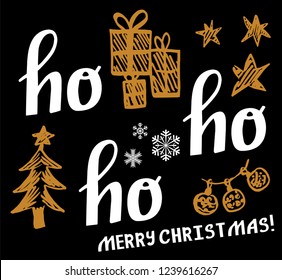 Christmas greeting on a black background