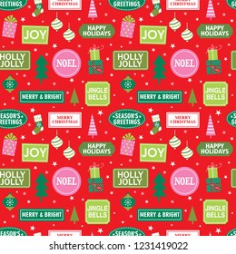 christmas greeting pattern design
