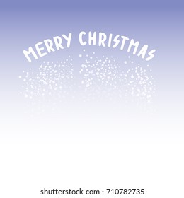 Christmas greeting picture - background with inscription merry Christmas and snow