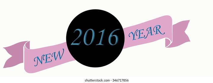 Christmas greeting pink ribbon with the text on a white background