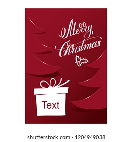 Christmas greeting with place for text.