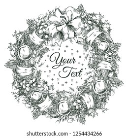 Christmas greeting postcard