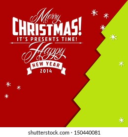 christmas greeting postcard with merry christmas typing satisfied path classical timber holiday frost colorful season scene multicolor red new ceremonial xmas ceremony green smiling science concept or