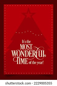 Christmas Greeting quote typography poster, custom typography poster for Christmas celebration, ideal for party backdrops, invitations, greeting cards, album covers, etc. Vector illustration.