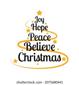 Christmas greeting quotes with handdrawn lettering in typographic illustration
