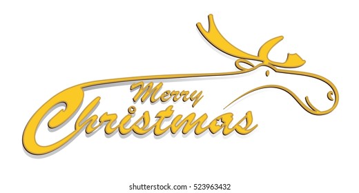 Christmas greeting with reindeer