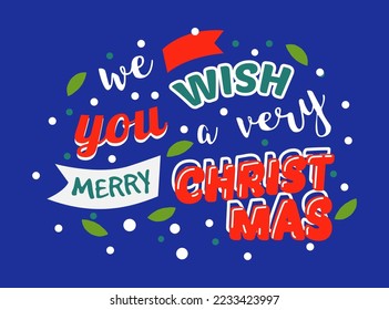 Weihnachtsgrußtext, Vektorkarte oder Banner