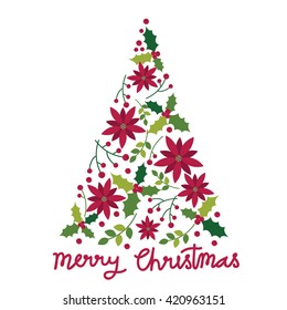 Christmas greeting with Christmas tree design