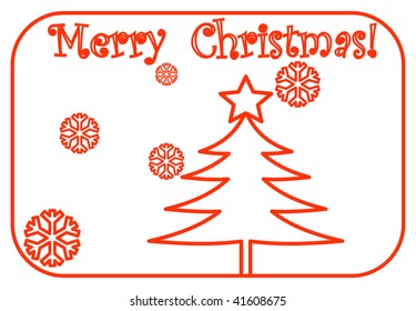 Christmas  greeting. Vector illustration.