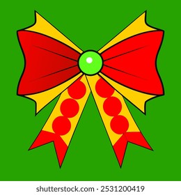 Christmas greetings banner with swirl ribbons and stars on white background