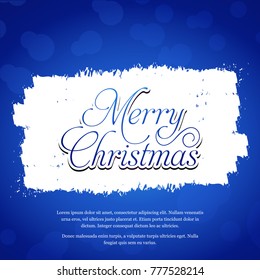 Christmas greetings card with dark background vintage typography