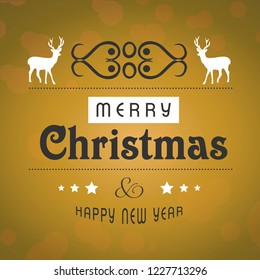 Christmas greetings card design with elegant background vector