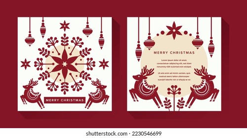 Christmas Greetings Card Design Template