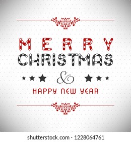 Christmas greetings card design with white background vector