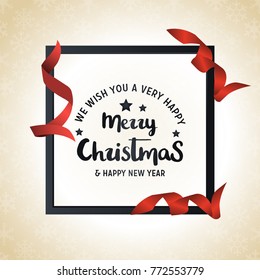 Christmas greetings card with light background