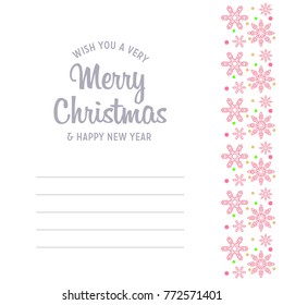 Christmas greetings card with light background stylish typograph