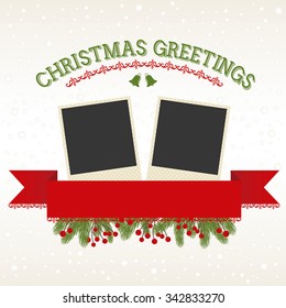 Christmas Greetings Card with Photo Frame