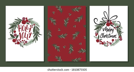 Christmas greetings card sets with traditional classic style