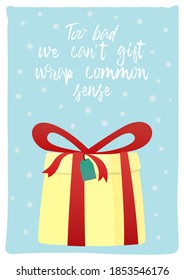 christmas greetings card template with yellow christmas box. christmas festive texture greetings card background. winter holiday background.