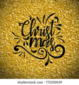 Christmas greetings card vector with pattern  and typographic 