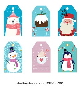 Holiday Set Gift Tags Christmas Labels Stock Vector (Royalty Free ...