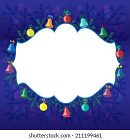 Christmas greetings. Decorative background.