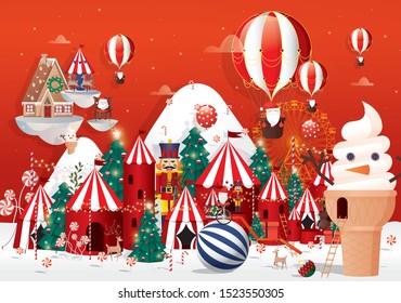 christmas greetings design template vector/illustration 