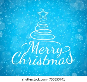 Christmas greetings on shiny background. Vector.