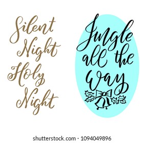 Christmas greetings. PrintVector calligraphy lettering for poster or print. Hand drawn letters. typographic inscription for your design.