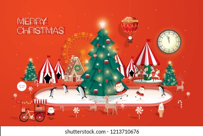 christmas greetings template vector/illustration