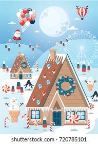 christmas greetings template vector/illustration