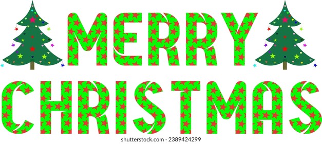 Christmas greetings, Christmas tree Green fluffy Christmas pine, isolated on Light Green background