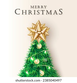 Christmas greetings with a tree theme wrapped in attractive decorations