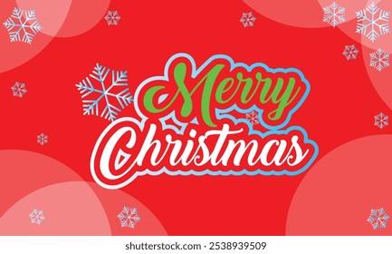 Christmas greetings vector background design. Merry christmas greeting text in red background for holiday season. Vector illustration