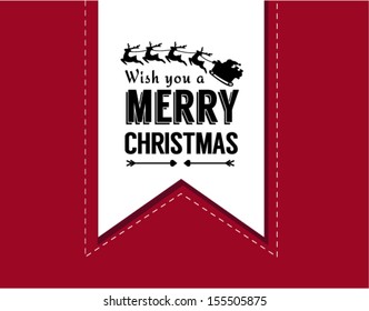 Christmas greetings - vector card with simple, clean look