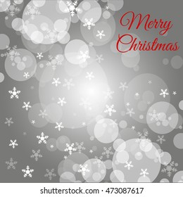 Christmas grey background with red lettering