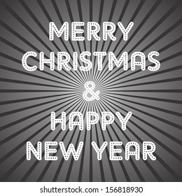 christmas grey scale greeting